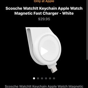 BRAND NEW! NO BOX White Apple Watch charger Keychain Holder from Apple Store